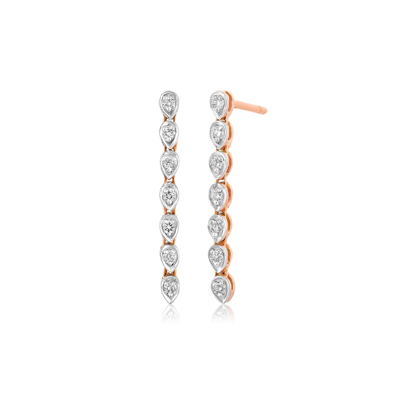 Minimalist Dangling Diamond Earrings