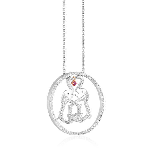 Elephant's Embrace Pendant with Chain