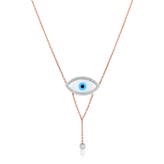 Evil Eye Dangling Pendant with Chain