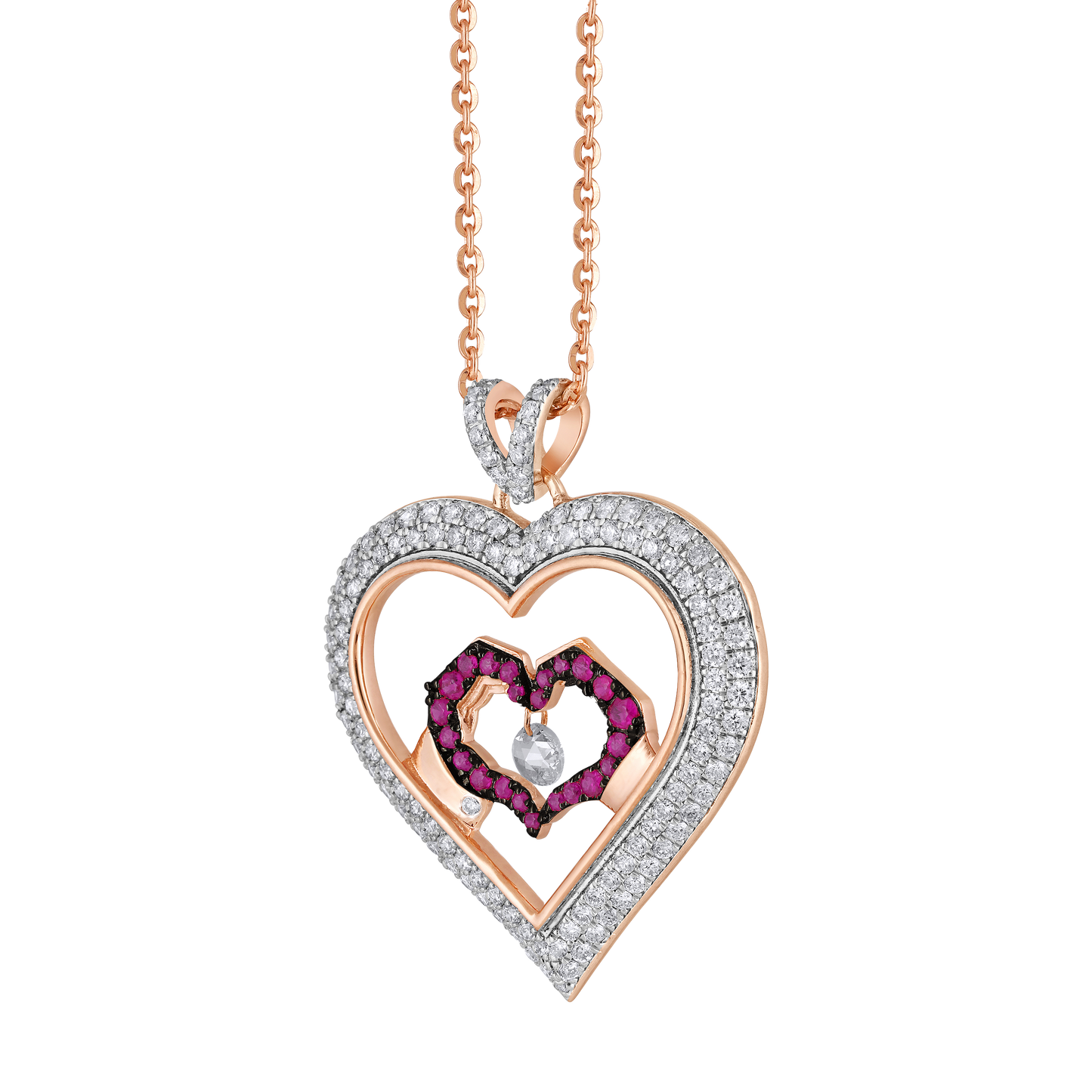 Hold Her Heart Pendant with Chain